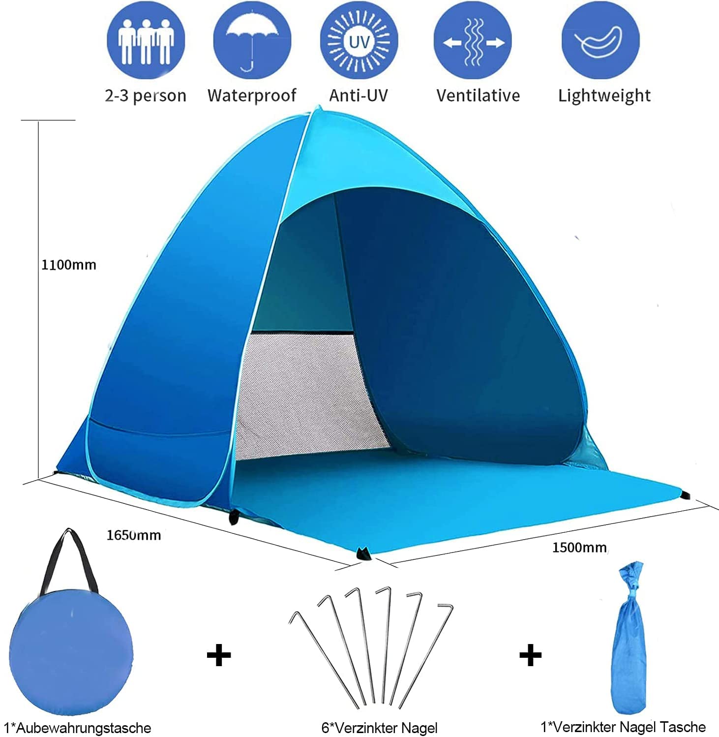 Cheap Goat Tents Pop Up Beach Tent,Portable Light Beach Tent for 2 3 People, Rated UPF 50+ for UV Sun Protection Waterproof Sun Shelters for Fami   
